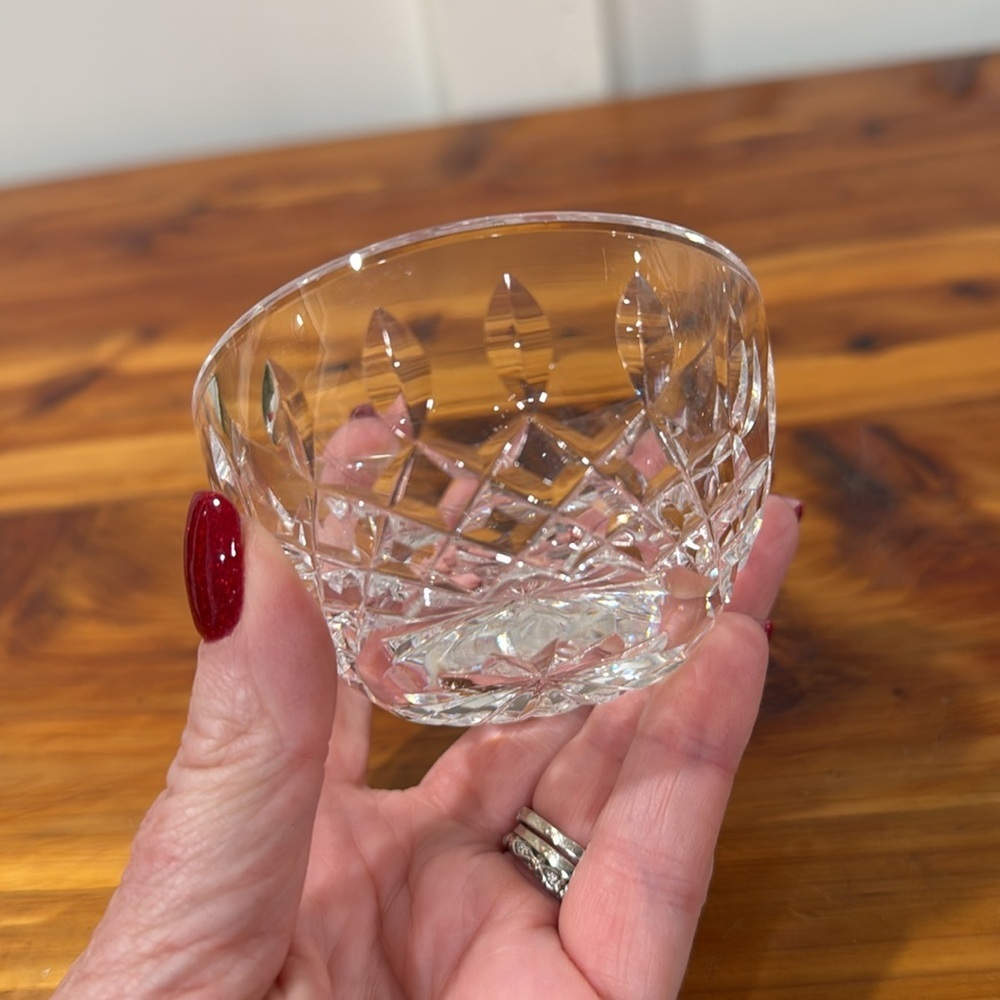 Vtg Waterford Crystal Lismore Open Sugar Bowl Trinket Dish - Picture 4 of 6